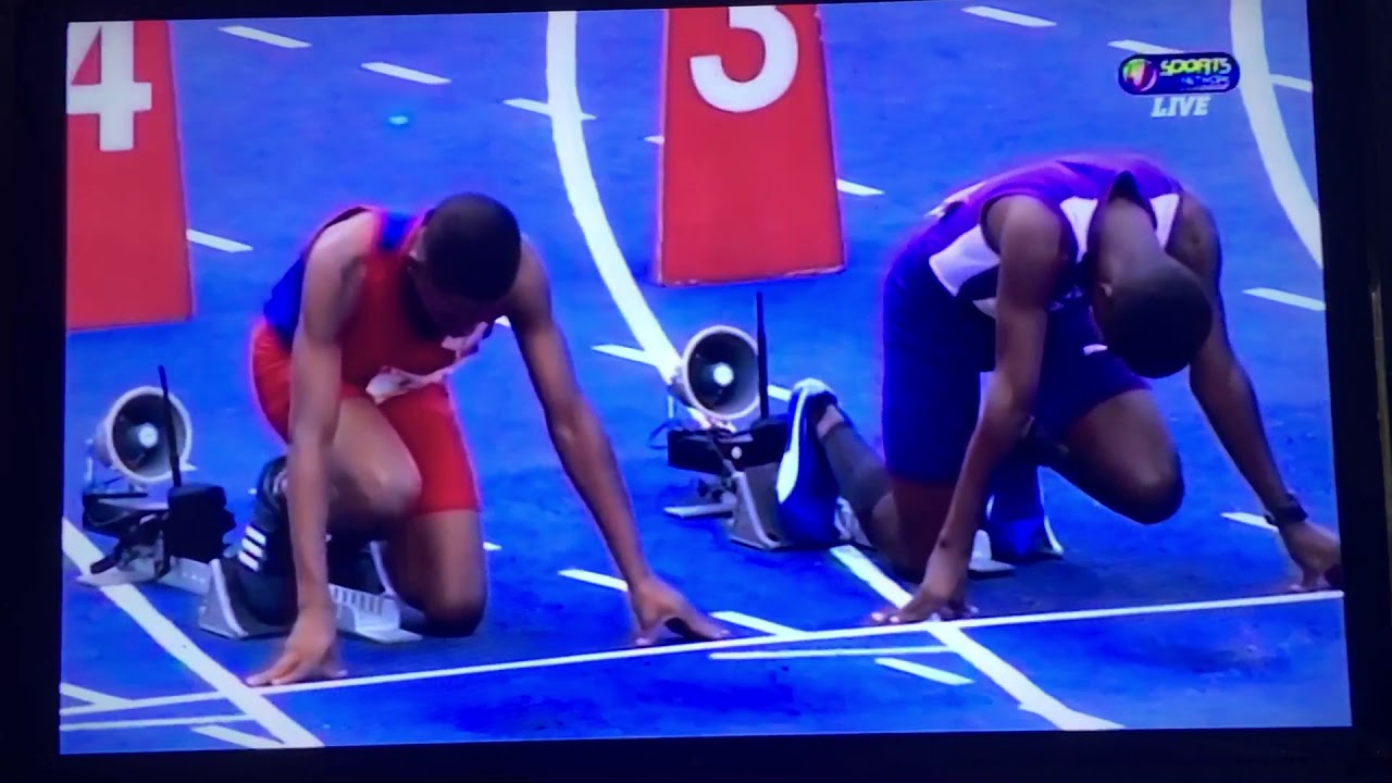 BOUWAHJGIE NKRUMIE 11.30 OF KC WON HIS SEMIFINALS OF THE BOYS CLASS THREE 100m CHAMPS 2018