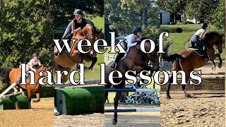 a week of riding lessons (detailed voiceover + raws)
