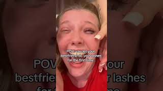 Eyelash Disaster #fyp#makeup#fail#eyelash fail#funnytikTok