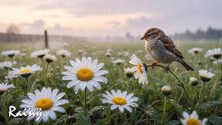 A Little Bird in the Rainy Daisy Field🌼🌧️Relaxing Sounds for Sleep, Study & Focus #020