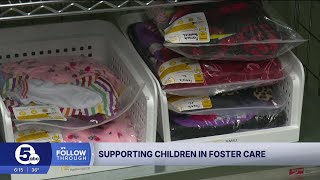 Local group making care bags for children in foster care