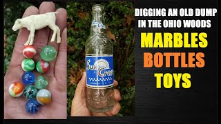 Digging Vintage Marbles - Soda Bottles - Trash Picking - Toys - Antiques For Free - Treasure Hunting