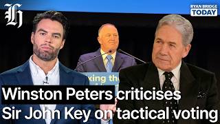 'Suicidal speech': Winston Peters criticises Sir John Key on tactical voting | Ryan Bridge TODAY