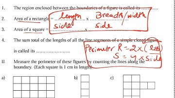 WORKSHEET / Area and its Boundary/ Class-5 MATHS / by KV Teachers/ NCERT Extra Question Answers