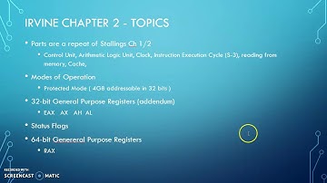 CSIT 256 Chapter Overview Irvine Ch 2