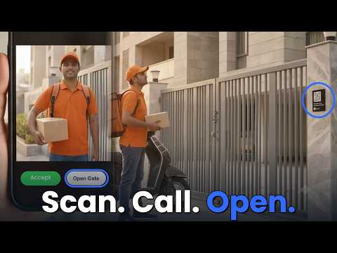 Watch: scan the QR, video call, open the gate