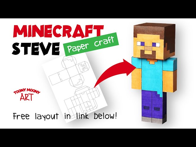 i made this steve papercraft and i also provided the blueprints if you want  to make it yourself : r/Minecraft