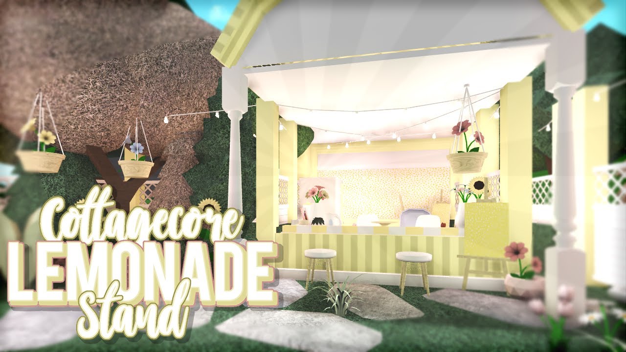 Cottagecore Lemonade stand Bloxburg speedbuild Aylosia YouTube