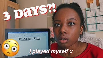 3 days to write my 10,000 word dissertation?! 😳💻 study with me ft tears, procrastination & regret!