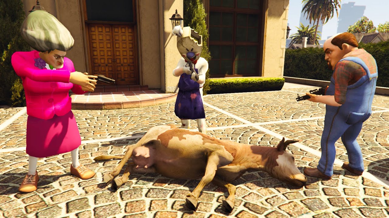 المعلمة الشريرة خطفت بقرة من المزرعة 😱 سبايدرمان يتدخل