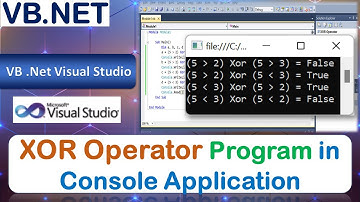 P7 | XOR Operator Program in Console Application | VB.NET