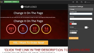 InstaBuilder 2.0 Countdown Timer Settings Overview