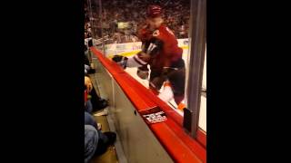 Flyers Captain Giroux Gets Knocked Out 3-26-16