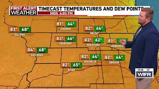 A less humid and mild Monday