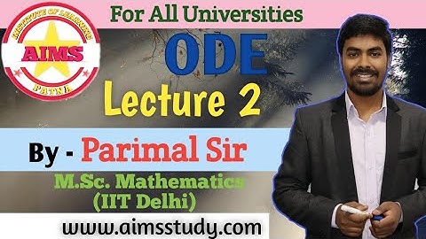 ODE_L(2) | Ordinary Differential Equation | First Order first Degree| #AIMS #iitjam2023 #bscmath