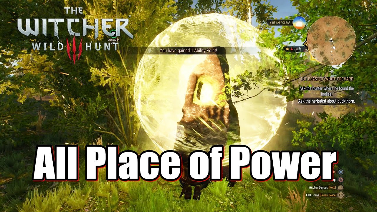 The Witcher 3 Wild Hunt All Place of Power Location Guide - White