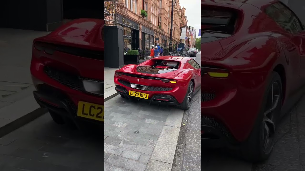 New Ferrari 296 GTB- Start up & small acceleration in London 🤩😍