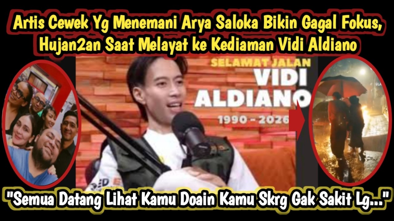 ARTIS CEWEK YG Menemani Arya Saloka Bikin Salfok, Hujan2an Saat Melayat ke Kediaman Vidi Aldiano