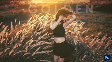 Photoshop Tutorial : Outdoor Portrait Edit - Golden Hour Effect Color Grading