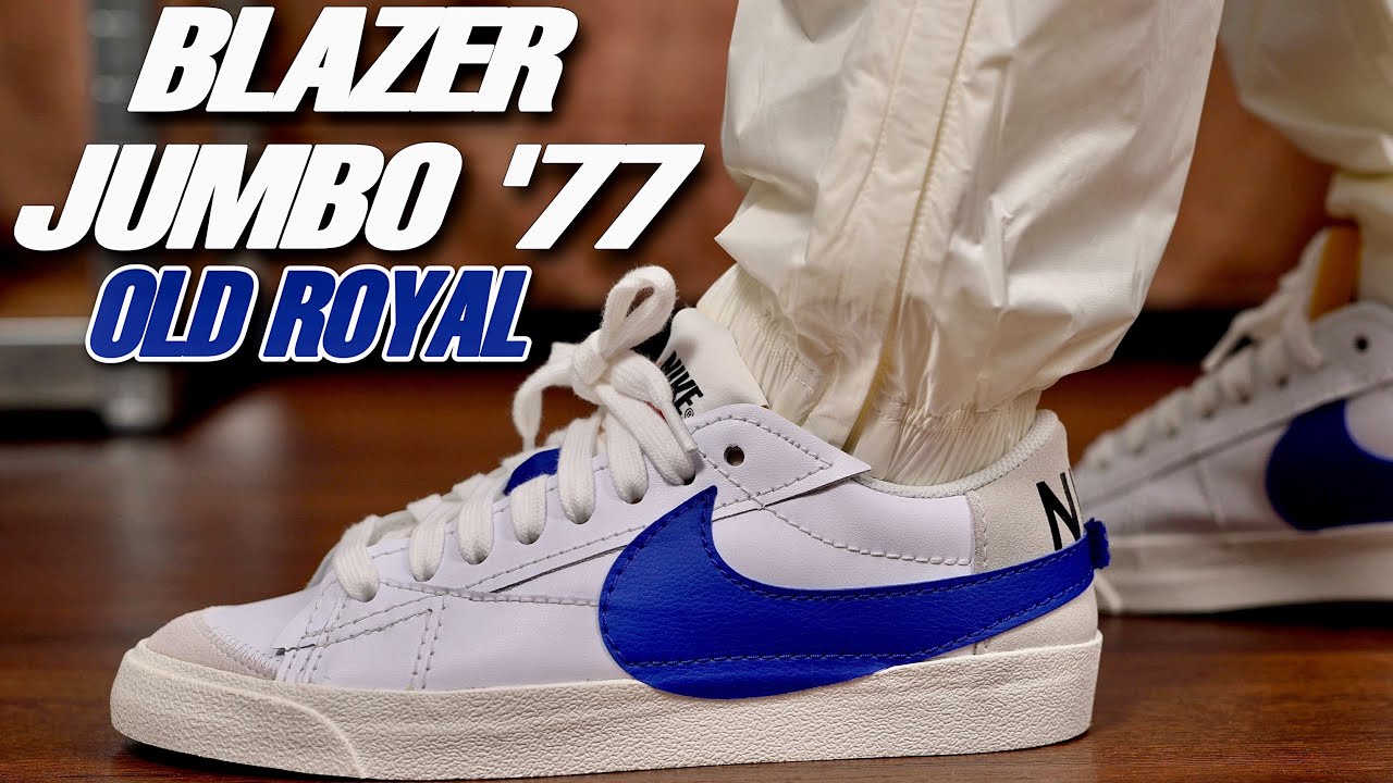 Nike Blazer Low '77 Jumbo OLD ROYAL Review & On Foot - YouTube