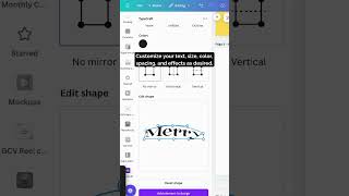 How to curve text using TypeCraft in Canva