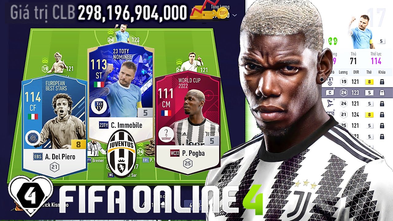 Cầm 150 Tỷ I Love Nâng Cấp Đội Hình JUVENTUS FO4 2023 POGBA, VIEIRA