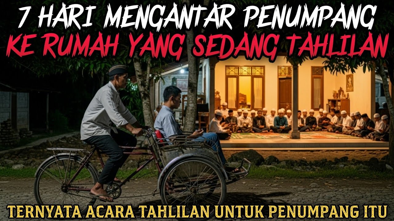 7 HARI MENGANTAR PENUMPANG KE RUMAH YANG SEDANG TAHLILAN TERNYATA TAHLILAN PENUMPANG ITU 