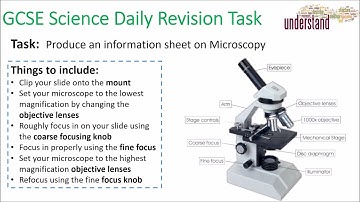GCSE Science Daily Revision Task 5:  Microscopy