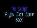 The Script If You Ever Come Back LYRICS ON SCREEN mp3