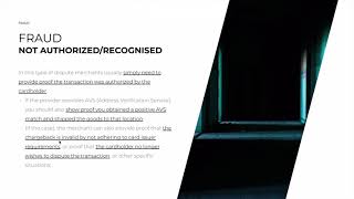 Intro to Dispute Resolution Sampler: Chargeback Reason Code Not Authorised/Recognised