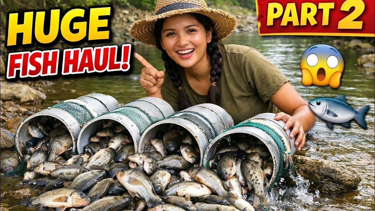 ✅ You Won’t Believe How Many Fish This Pipe Trap Caught! 😲🐟#fishing 