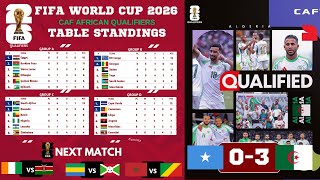 FIFA World Cup 2026 CAF African Qualifiers | Matchday 9 | Table Standings & Results 