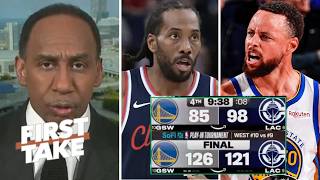 First Take Steph Showed Kawhi What The Best Shooter Looks Like Stephen A On Warriors Win Vs Lac