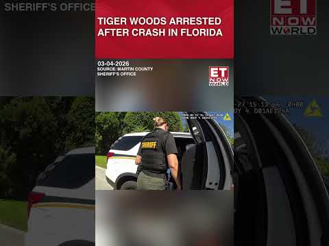 Video Shows Tiger Woods Arrested Following Florida Crash Incident #shorts #tigerwoods #carcrash