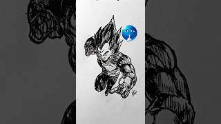 Speed drawing StickMan Vegeta #shorts #anime #drawing #vegeta