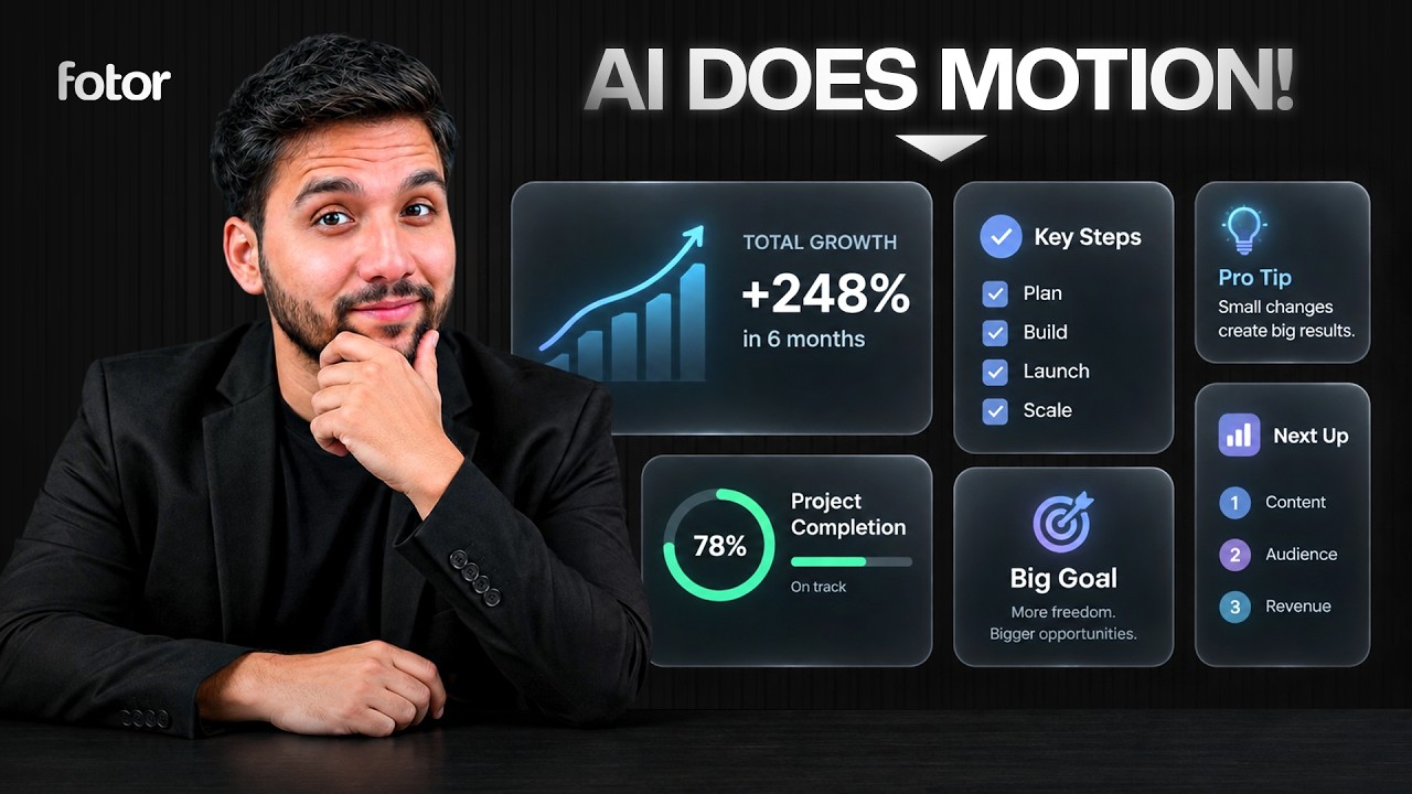 PDF to Motion Graphics Video: Create Editable AI Videos with Fotor Agent