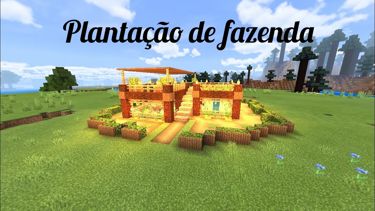 como fazer uma PLANTAÇAO de FAZENDA no (Minecraft) - YouTube