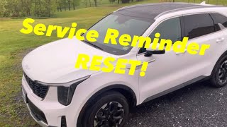 2025 Kia Sorento Service Reminder RESET!