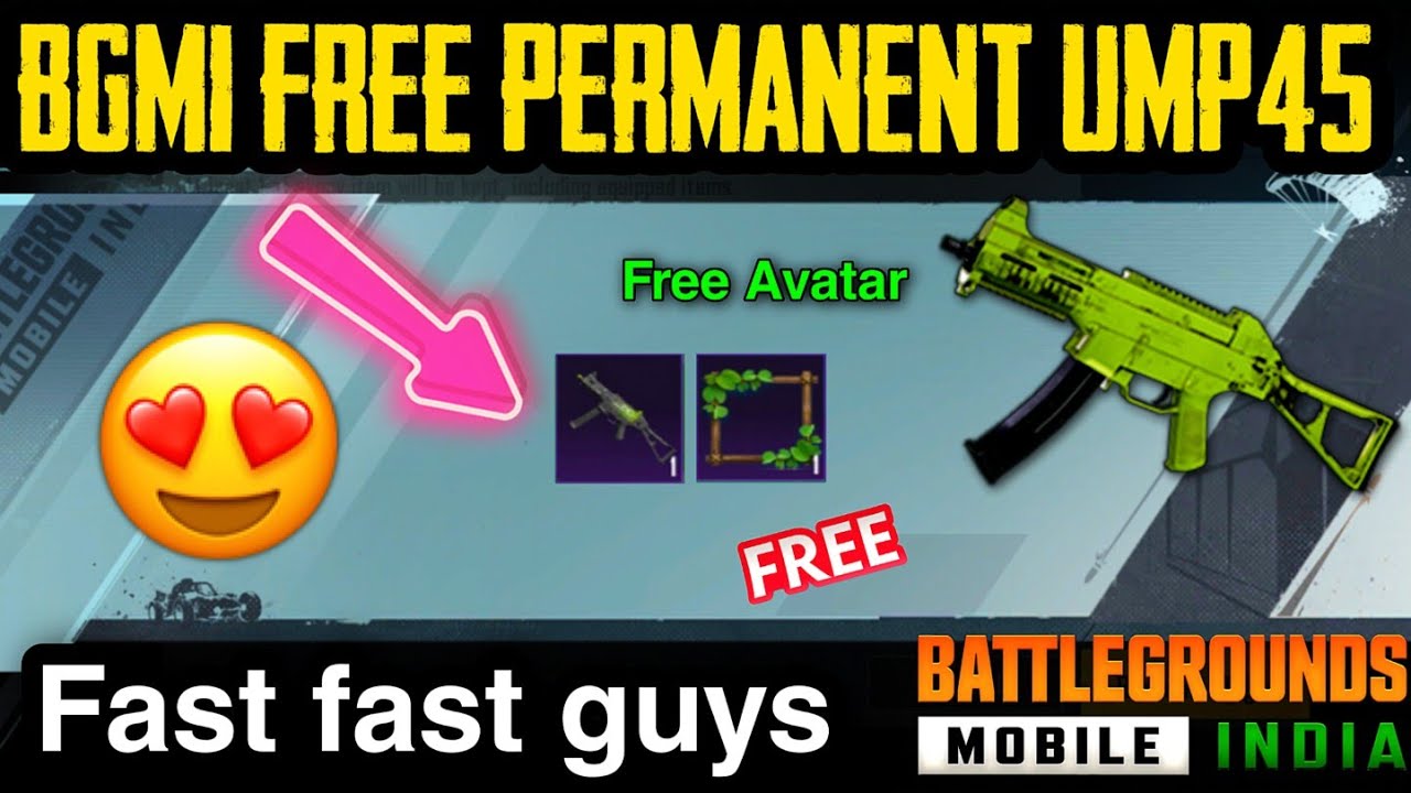 🤩🔥Get Free permanent Ump45 Skin and Avatar Frame in Bgmi | Dussehra event Battlegrounds Mobile India