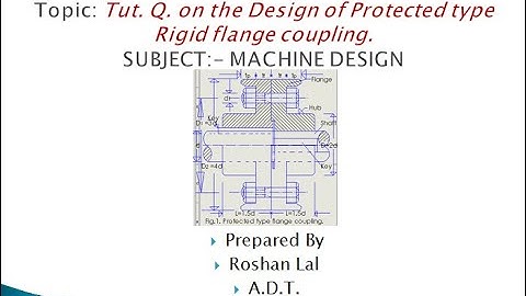ME308 Tut Q on Design of Protective type of rigid flange coupling Roshan Lal ADT GPC Ajmer