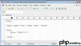 PHP Tutorial embedding php Profile