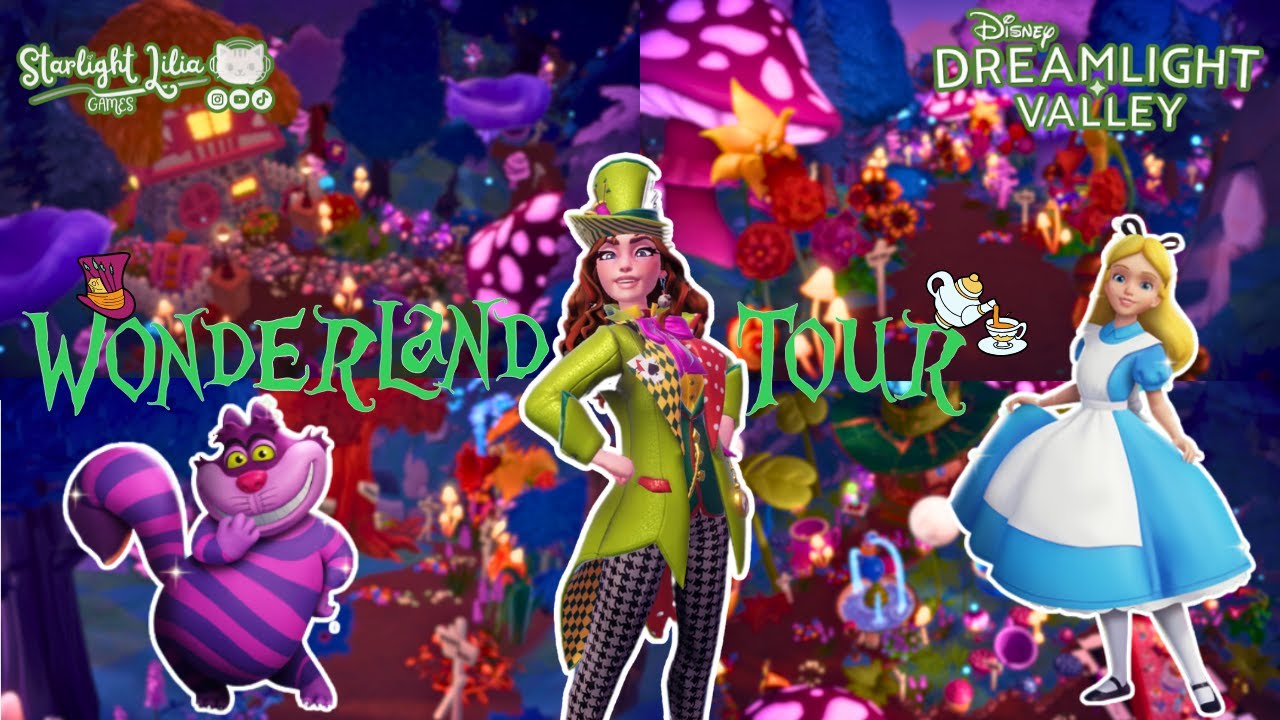 WONDERLAND FOREST TOUR | ALICE IN WONDERLAND | DISNEY DREAMLIGHT VALLEY☕️🫖🃏♥️