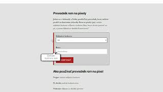 Ako Používať Prevodník Rem Na Pixely