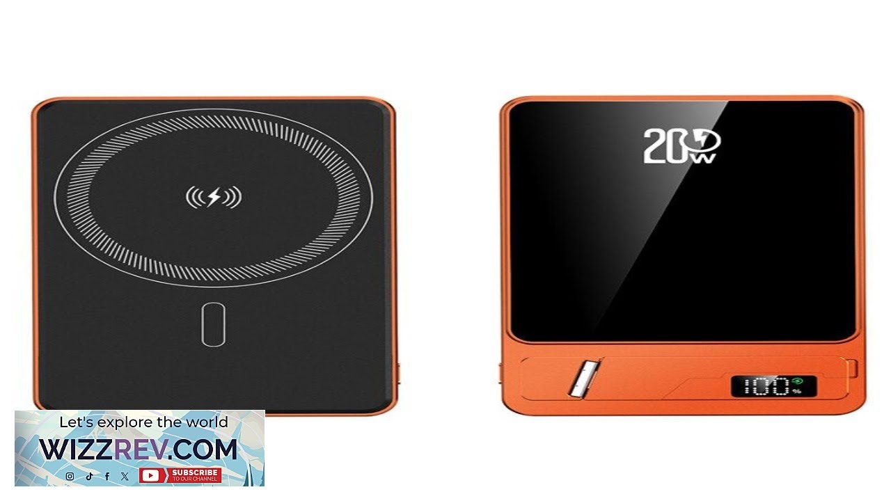 PD20W 5000 10000mAh Magnetic Wireless Power Bank with Digital Display External Battery Power