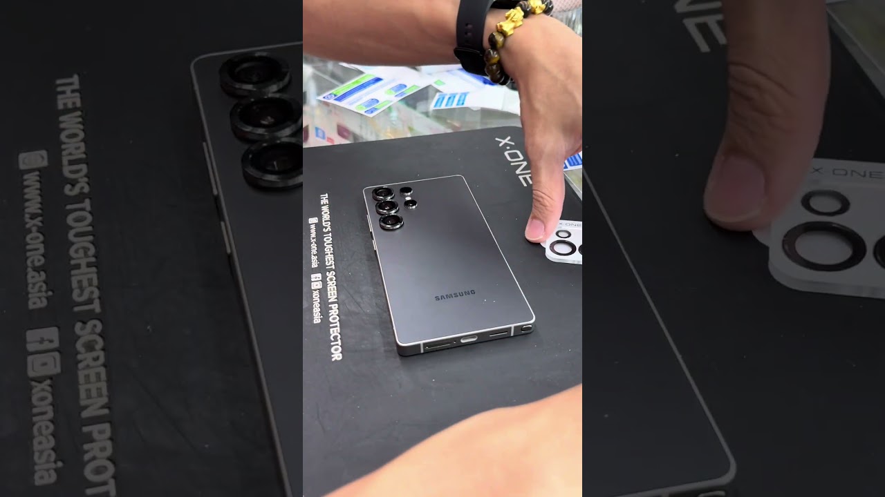 X.One Camera Armor Black – Strong, stylish lens protection for Galaxy S25 Ultra! 🛡️📱