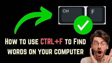 How to use CTRL+F to Find words on your computer?