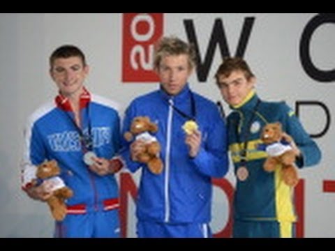 Swimming - men's 100m backstroke S7 medal ceremony - 2013 IPC Swimming World Championships Montreal