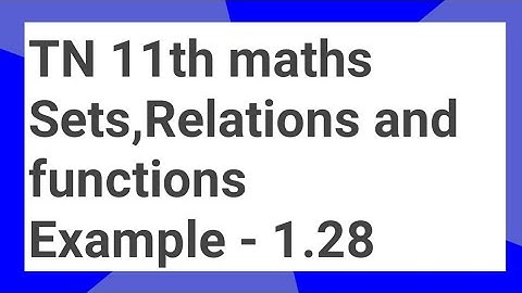 11th maths Example  1.28