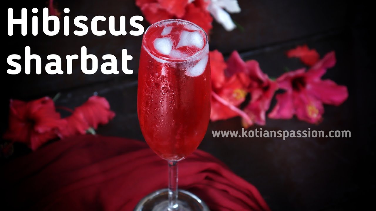 Hibiscus Sharbat Recipe | How To Make Hibiscus Flower Juice | Dasavala Hoovina Juice |Hibiscus Juice | Kotian