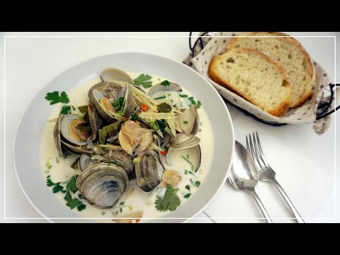 호이라이똠카 레시피 Hoi Lai Tom Ka Recipe (Coconut Lemongrass Clams)